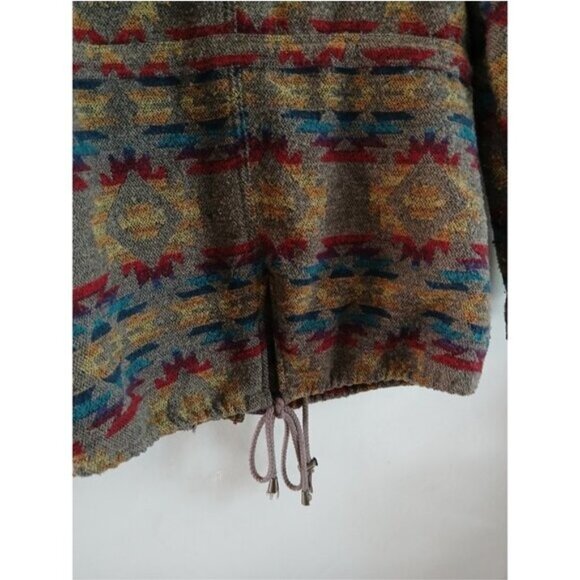 Aztec Southwestern Jacket Boho Vintage Cottagecore Ranchcore Zip Up Jacket Sz M - Picture 7 of 8